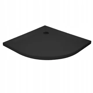 Vanička polkruhová 80 × 80 ST01A black čierny sifón 5cm slim